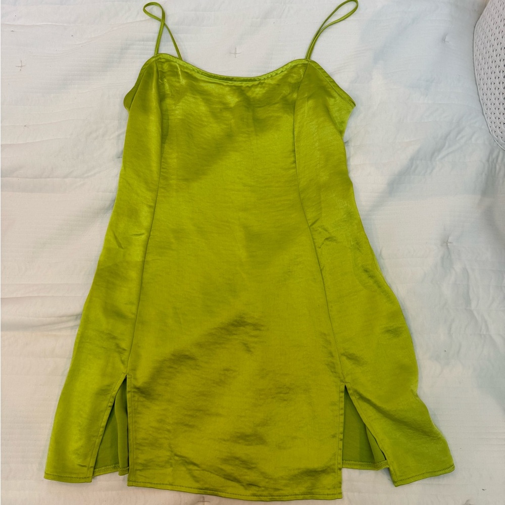Motel Rocks Lime Green Slip Dress